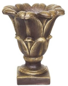 Casa Padrino maceta barroco marrón antiguo / oro Ø 49 x A. 58 cm