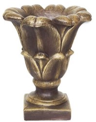 Casa Padrino baroque flower pot antique brown / gold Ø 49 x H. 58 cm
