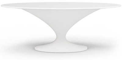 Ovaler Luxus Garten Terrassen Tisch Esstisch Matt Weiß