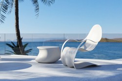Casa Padrino poltrona da giardino di lusso bianco opaco A. 103 cm