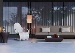 Casa Padrino poltrona da giardino di lusso bianco opaco A. 103 cm