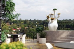 Casa Padrino luxury flower pot matt white 135 x 85 x H. 200 cm