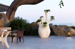 Casa Padrino luxury flower pot matt white 135 x 85 x H. 200 cm