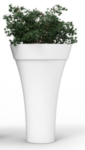 Runder Luxus Blumentopf Pflanzentopf Matt Weiß