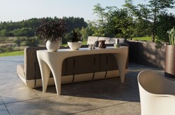 Casa Padrino luxury garden console matt white 200 cm