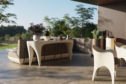 Casa Padrino luxury garden console matt white 200 cm
