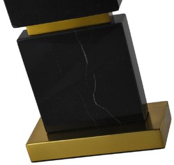 Casa Padrino luxury marble table lamp black / gold H. 66 cm