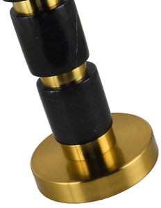 Casa Padrino Luxus Marmor Tischleuchte Schwarz / Gold H. 70 cm