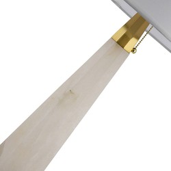 Runde Luxus Marmor Tischleuchte Schreibtischleuchte Weiß Gold