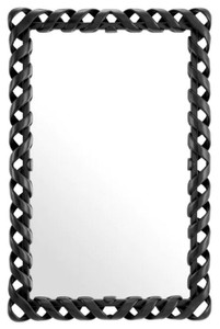 Casa Padrino espejo de lujo de caoba negro A. 141 cm