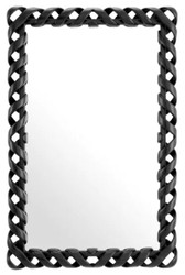Casa Padrino miroir de luxe en acajou noir H. 141 cm