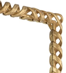 Rechteckiger Luxus Mahagoni Spiegel Wandspiegel Antik Gold
