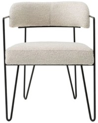 Casa Padrino luxury dining chair with armrests white / black H. 75 cm