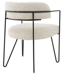 Casa Padrino luxury dining chair with armrests white / black H. 75 cm