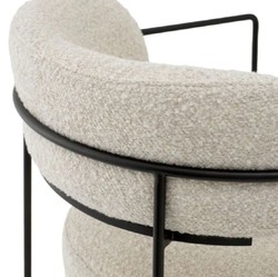 Casa Padrino luxury dining chair with armrests white / black H. 75 cm
