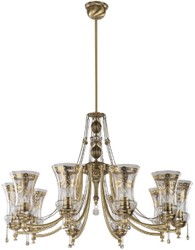 Casa Padrino luxury baroque crystal chandelier brass with patina Ø 80 cm