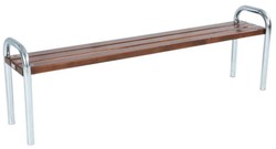 Casa Padrino banco de jardín marrón oscuro / plata 180 cm