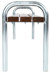 Casa Padrino banco de jardín marrón oscuro / plata 180 cm