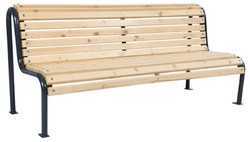 Casa Padrino garden bench natural / black 188 cm