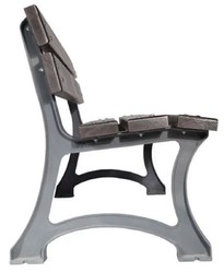 Casa Padrino Banco de Jardín de Estilo Industrial Marrón Oscuro / Gris 180 cm