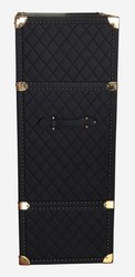 Casa Padrino armario bar maleta de cuero de lujo negro / latón A. 135 cm - Hecho en Italia