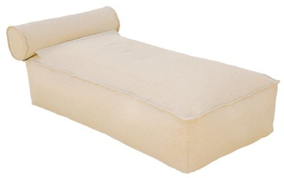 Luxus Wasserliege mit Kopfstütze Beige