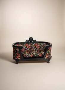 Pompöös by Casa Padrino Luxus Barock Hunde & Katzenbett Bunt / Schwarz