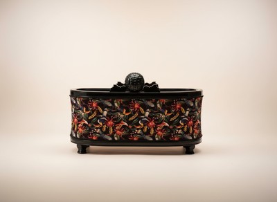 Pompöös by Casa Padrino Luxus Barock Hunde & Katzenbett Bunt / Schwarz
