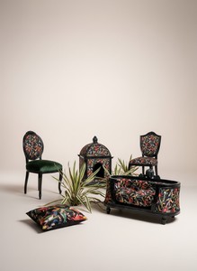 Pompöös by Casa Padrino Luxus Barock Hunde & Katzenbett Bunt / Schwarz