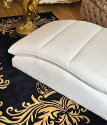 Casa Padrino chaise longue di lusso con cuscino poggiatesta bianco 170 cm