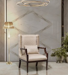 Prunkvoller Luxus Barock Wohnzimmer Sessel Beige Dunkelbraun