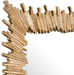 Rechteckiger Luxus Aluminium Spiegel Wandspiegel Gold