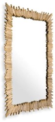 Rechteckiger Luxus Aluminium Spiegel Wandspiegel Gold