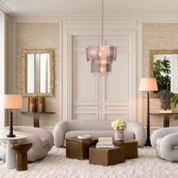 Rechteckiger Luxus Aluminium Spiegel Wandspiegel Gold