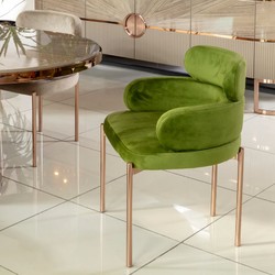 Casa Padrino Ensemble de Salle à Manger de Luxe Gris / Vert / Cuivre