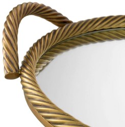 Casa Padrino luxury serving tray vintage brass Ø 45 cm