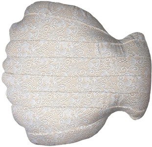 Schwimmender Outdoor Garten Terrassen Pool Sitzsack Seemuschel Beige Weiß