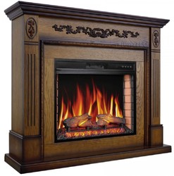 Casa Padrino chimenea eléctrica LED barroco marrón 128 x 38 x A. 110,5 cm