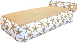 Casa Padrino lettino acqua di lusso con poggiatesta bianco / beige 180 cm