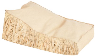 Luxus Gartenliege Sonnenliege Poolliege mit Fransen Beige Naturfarben
