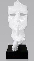 Casa Padrino sculpture décorative XXL blanc / noir H. 190 cm