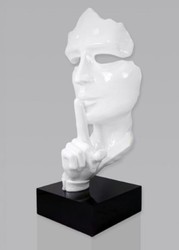 Casa Padrino sculpture décorative XXL blanc / noir H. 190 cm