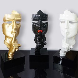 Casa Padrino sculpture décorative XXL blanc / noir H. 190 cm