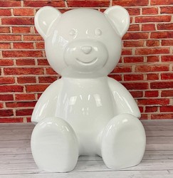 Luxus XXL Deko Skulptur Figur Teddybär Weiß