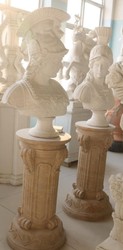 Casa Padrino buste Art Nouveau de luxe en marbre soldat romain blanc H. 90 cm