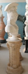 Casa Padrino buste Art Nouveau de luxe en marbre soldat romain blanc H. 90 cm