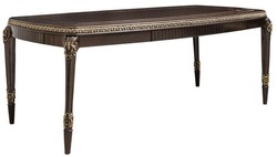 Casa Padrino mesa de centro barroco de lujo marrón oscuro / oro 132 cm - Muebles Barrocos
