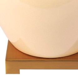 Casa Padrino lámpara de mesa de cerámica de lujo crema / oro / blanco Ø 40 x A. 70 cm