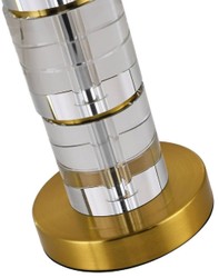 Runde Luxus Glas Tischleuchte Schreibtischleuchte Gold Weiß