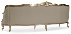 Casa Padrino divano da soggiorno barocco di lusso grigio / oro 292 cm - Mobili Barocchi